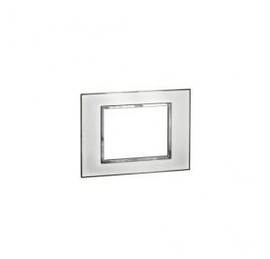 Legrand Arteor Mirror White Cover Plate With Frame, 3 M, 5757 24